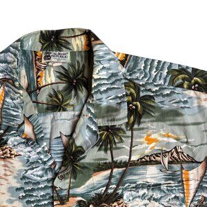 Aloha Republic Hawaiian Button Up Shirt Tropical Beach Camp Size XXL Hawaii‎ Vtg